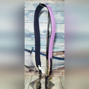 COACH OMBRE LEATHER STRAP NAVY BLUE MULTI NWOT